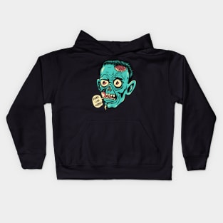 Zombie Lives Matter Zombie Head Vintage Illustration Kids Hoodie